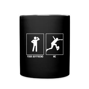 Your Friend - Me - Football Kicking - Full Colour Mug - black - Front