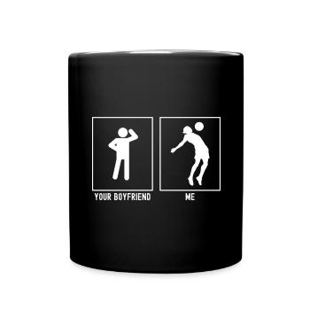 Votre ami - Moi - Coffre de football - Mug uni - noir - Devant