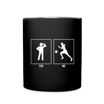 You - Me - Footballer Links - Full Colour Mug - black - Front