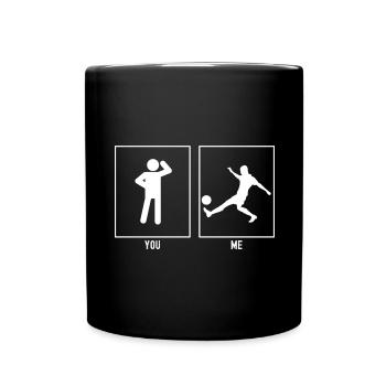 You - Me - Football Juggling - Full Colour Mug - black - Front