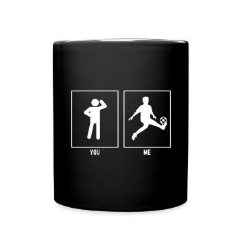 Toi - Moi - Coup de pied de football - Mug uni - noir - Devant