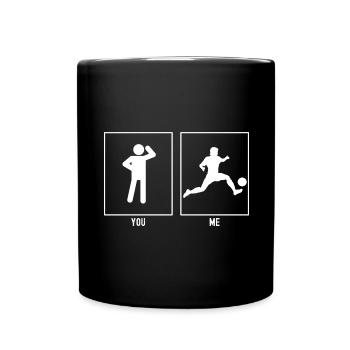 Vous - Moi - Activité de football - Mug uni - noir - Devant