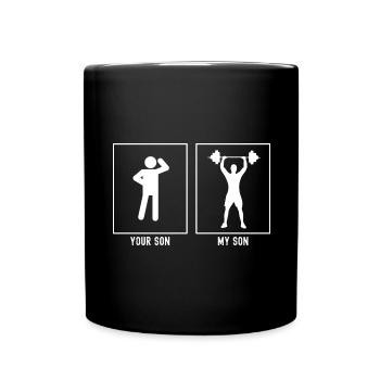 Your Son - My Son - Fitness Lifting - Full Colour Mug - black - Front