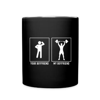Dein Freund - Mein Freund - Fitness - Tasse einfarbig - Schwarz - Vorne
