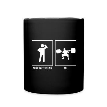 Votre ami - Moi - Fitness Soulever des objets en position accroupie - Mug uni - noir - Devant
