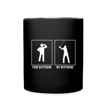 Ihr Freund - Mein Freund - Golf Abschlag - Tasse einfarbig - Schwarz - Vorne