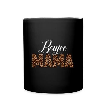 Low Key Boujee Wife Mama - Full Colour Mug - black - Front