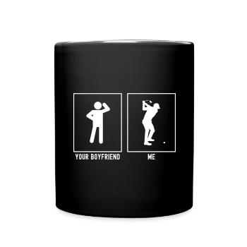 Votre ami - Moi - Le golf avant le coup - Mug uni - noir - Devant