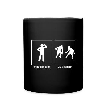 Ihr Ehemann - Mein Ehemann - Basketball Duo - Tasse einfarbig - Schwarz - Vorne