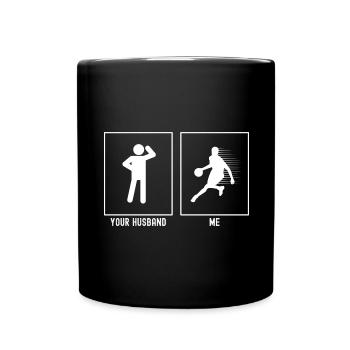 Her Husband - Me - Basketball Speed Lines - Full Colour Mug - black - Front