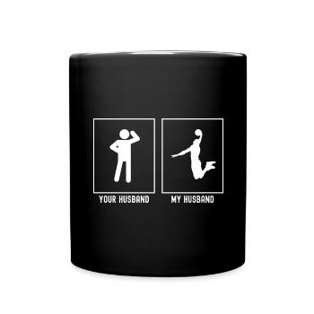 Ihr Ehemann - Mein Ehemann - Awesome Basketball Du - Tasse einfarbig - Schwarz - Vorne