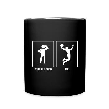 Your husband - me - basketball player with dunking - Full Colour Mug - black - Front