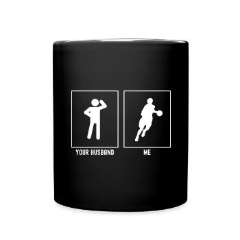Ihr Ehemann - Ich - Basketballspieler Solo - Tasse einfarbig - Schwarz - Vorne