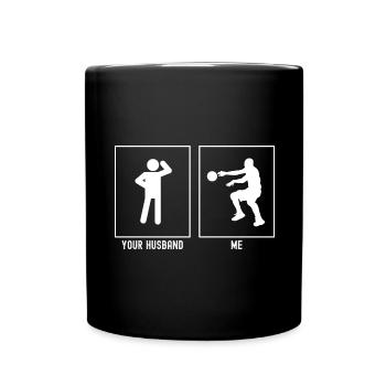 Your Husband - Me - Basketball Pass - Full Colour Mug - black - Front
