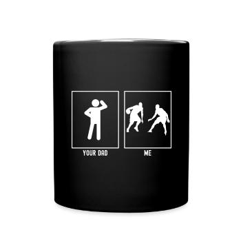 Ton père - Moi - Joueur de basket-ball - Mug uni - noir - Devant