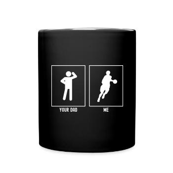 Dein Vater - Ich - Langsames Dribbling - Tasse einfarbig - Schwarz - Vorne