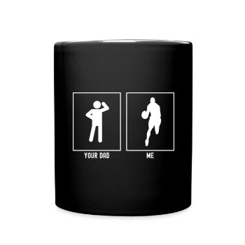 Ton père - Moi - Basketball - Mug uni - noir - Devant