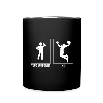 Your Friend - Me - Basketball Dunking Vector - Full Colour Mug - black - Front