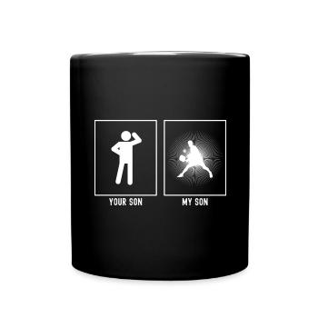 Her Son - My Son - Tennis Headlines Vector - Full Colour Mug - black - Front