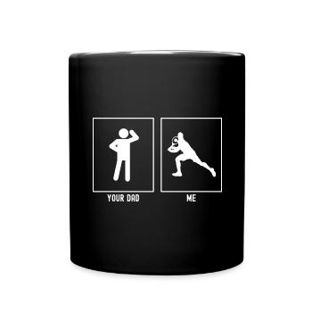 Ton père - Moi - Coup de tennis - Mug uni - noir - Devant
