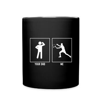 Ton père - Moi - Homme Tennis - Mug uni - noir - Devant