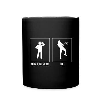Your Friend - Me - Tennis Player Hit - Full Colour Mug - black - Front