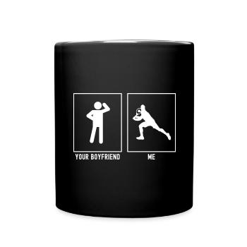 Your Boyfriend - Me - Tennis Hit - Full Colour Mug - black - Front