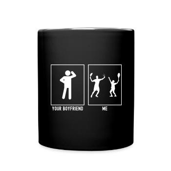 Your Friend - Me - Tennis Duo - Full Colour Mug - black - Front