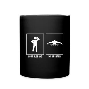 Ihr Ehemann - Mein Ehemann - Soloschwimmen - Tasse einfarbig - Schwarz - Vorne