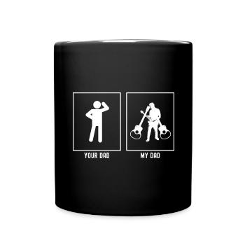Dein Vater - Mein Vater - Gitarrist Musik - Tasse einfarbig - Schwarz - Vorne