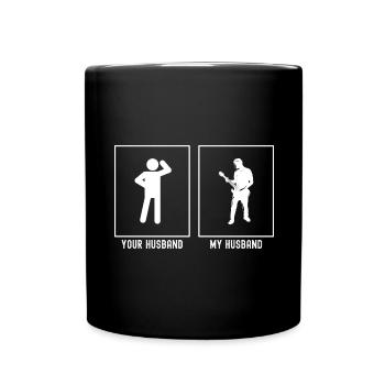 Son mari - Mon mari - Guitariste - Mug uni - noir - Devant