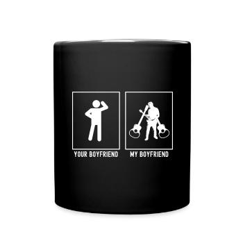 Dein Freund - Mein Freund - mehrere Gitarren - Tasse einfarbig - Schwarz - Vorne