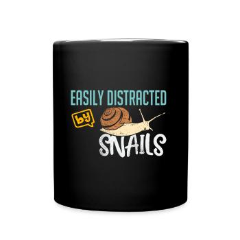 I'm crazy about snails gardening - Full Colour Mug - black - Front