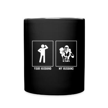 Ihr Ehemann - Mein Ehemann - Boxen Jab - Tasse einfarbig - Schwarz - Vorne