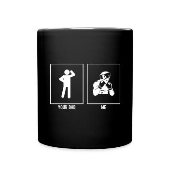Dein Vater - Ich - Amateur Boxen Kopfbedeckung - Tasse einfarbig - Schwarz - Vorne