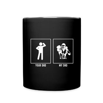 Dein Vater - Mein Vater - Boxen Jab - Tasse einfarbig - Schwarz - Vorne