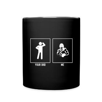 Your Father - Me - Boxing Half Body - Full Colour Mug - black - Front