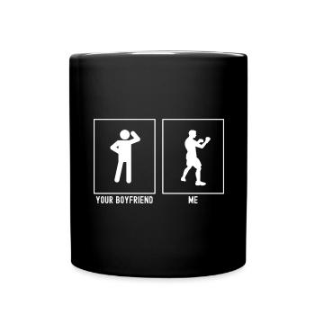 Your Friend - Me - Boxing Pose - Full Colour Mug - black - Front