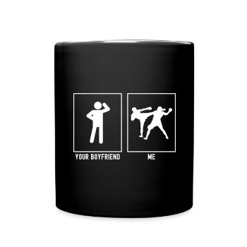 Your Friend - Me - Kickboxing - Full Colour Mug - black - Front