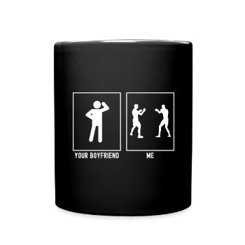 Your Friend - Me - Boxing Fight - Full Colour Mug - black - Front
