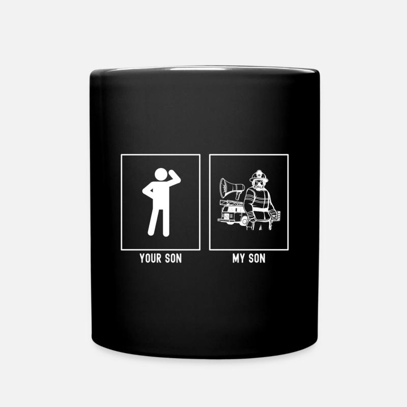 Your Son - My Son - Fire Brigade - Full Colour Mug - black