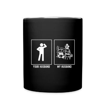 Her Husband - My Husband - Fire Brigade Vectors - Full Colour Mug - black - Front