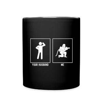 Her Husband - Me - Fire Brigade Vector - Full Colour Mug - black - Front