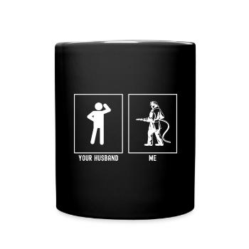 Your Husband - Me - Fire Brigade Target Standing - Full Colour Mug - black - Front