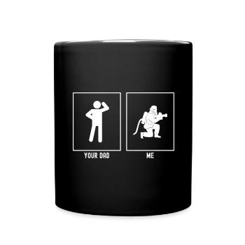 Your Father - Me - Firefighter - Full Colour Mug - black - Front