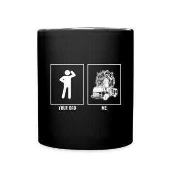 Your Father - Me - Fire Truck - Full Colour Mug - black - Front