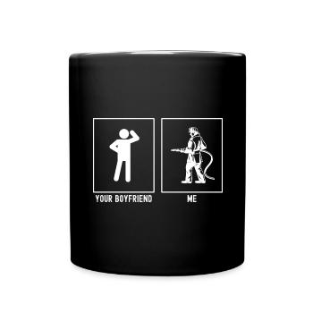 Votre ami - moi - pompiers partis - Mug uni - noir - Devant