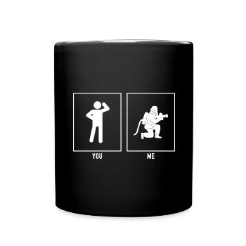Vous - I - pompiers à genoux - Mug uni - noir - Devant