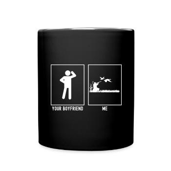 Votre ami - Moi - Chasse aux oiseaux - Mug uni - noir - Devant