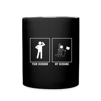 Her Husband - My Husband - Astronomy Planting Flag - Full Colour Mug - black - Front